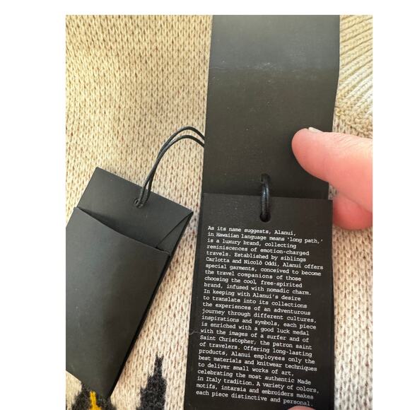 ALANUI: Men's Cashmere Blend "Snoopy" Heavy Crew - Small - Picture 9 of 10